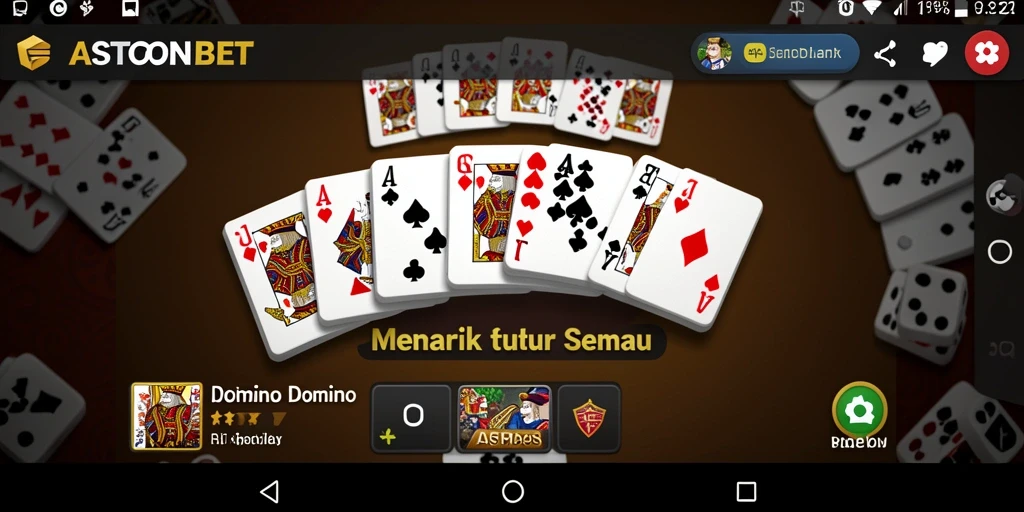 Tampilan gameplay seru dalam permainan Domino ASTONBET.