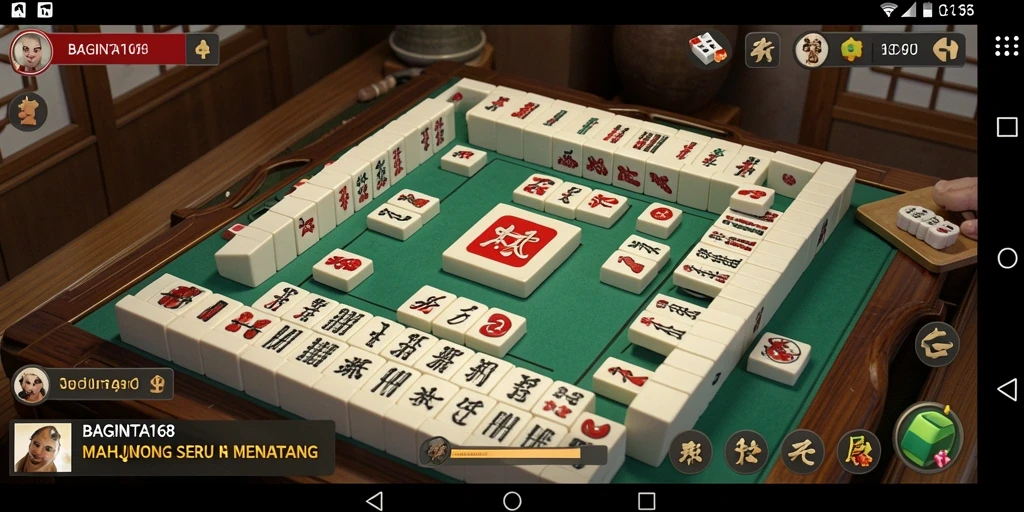 Tampilan gameplay seru di BAGINTA168 saat bermain Mahjong.