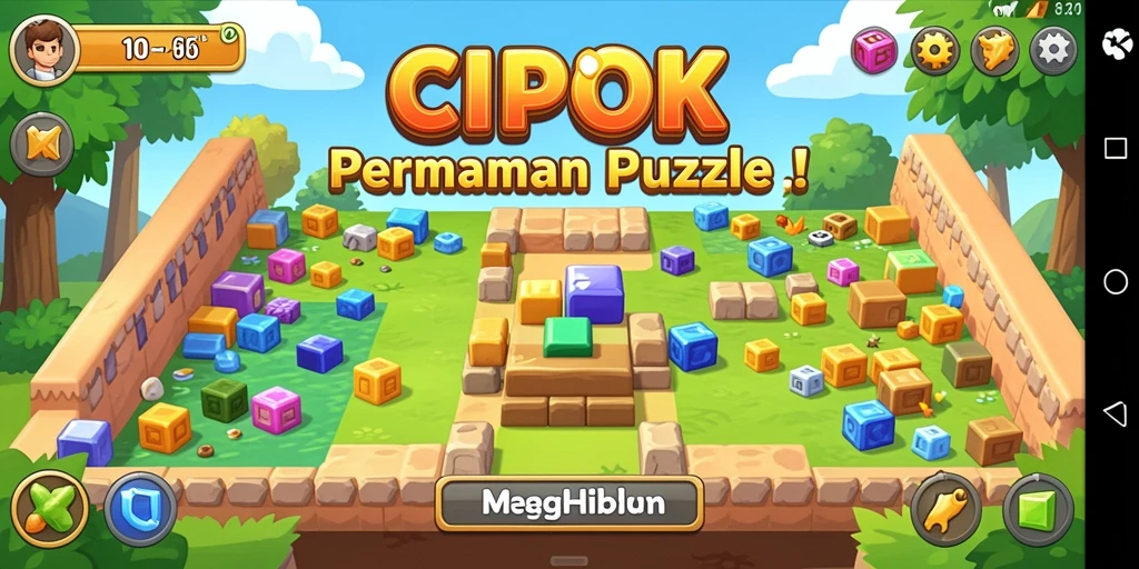 Tampilan gameplay menantang dari CIPOK dalam permainan Puzzle.