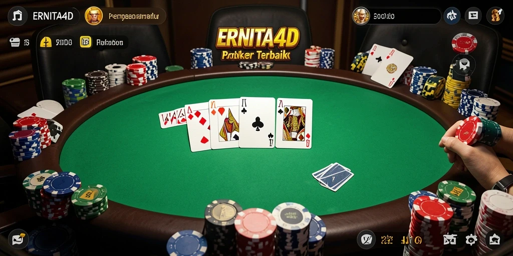 Gameplay seru di ERNITA4D saat bermain poker.