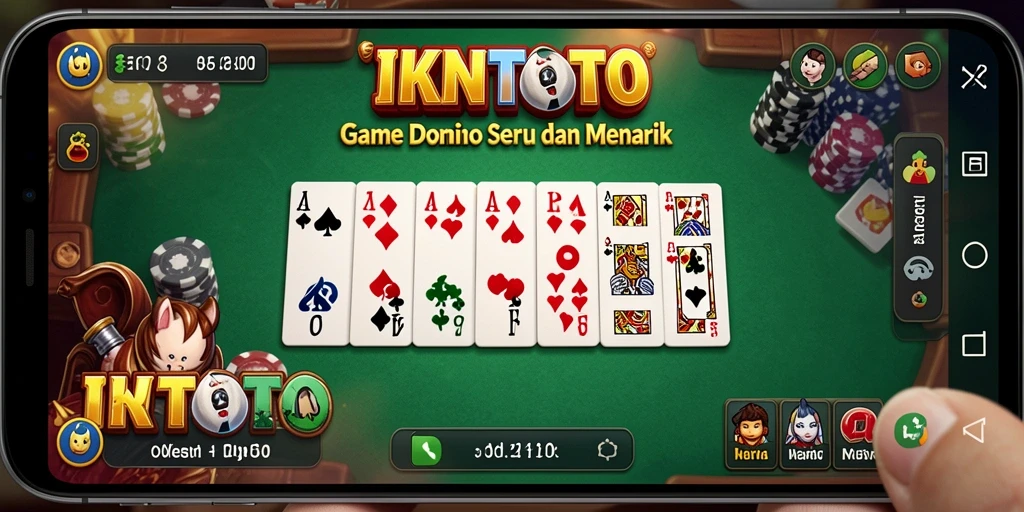 Tampilan gameplay menarik dari IKNTOTO saat bermain domino.