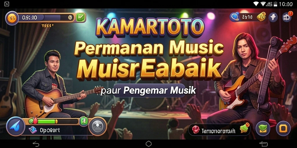 Tampilan gameplay KAMARTOTO yang menampilkan momen seru bermain musik.