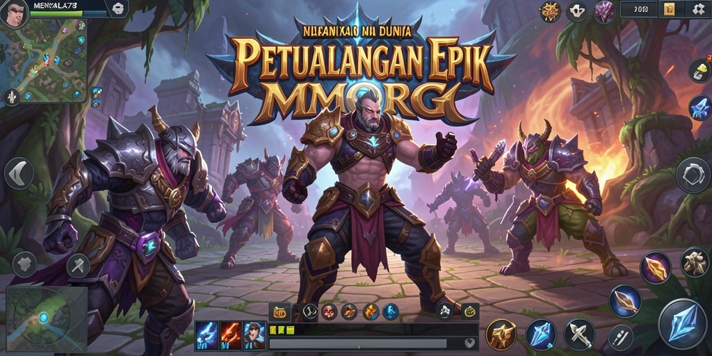 Tampilan gameplay MMORPG yang menarik dan penuh aksi.