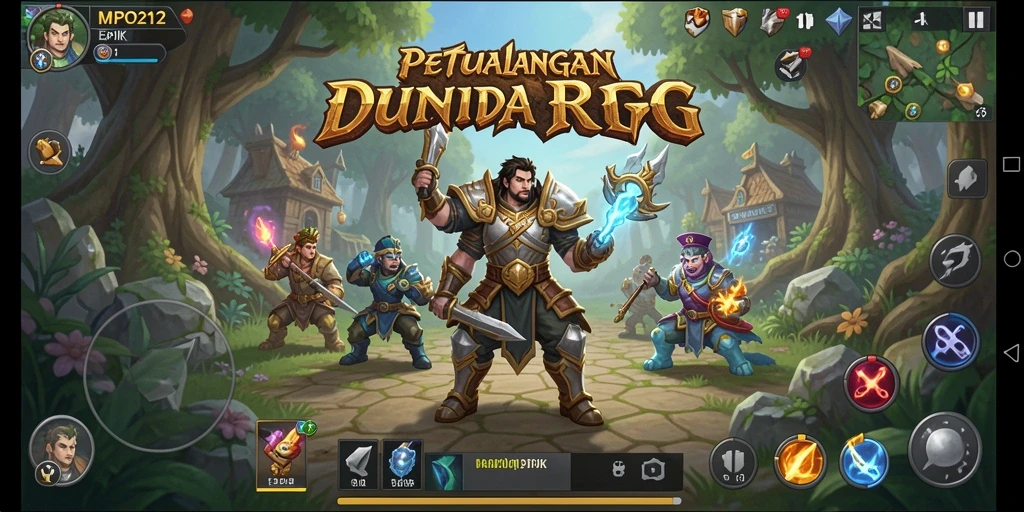 Tampilan gameplay MPO2121 yang memukau dengan petualangan RPG.