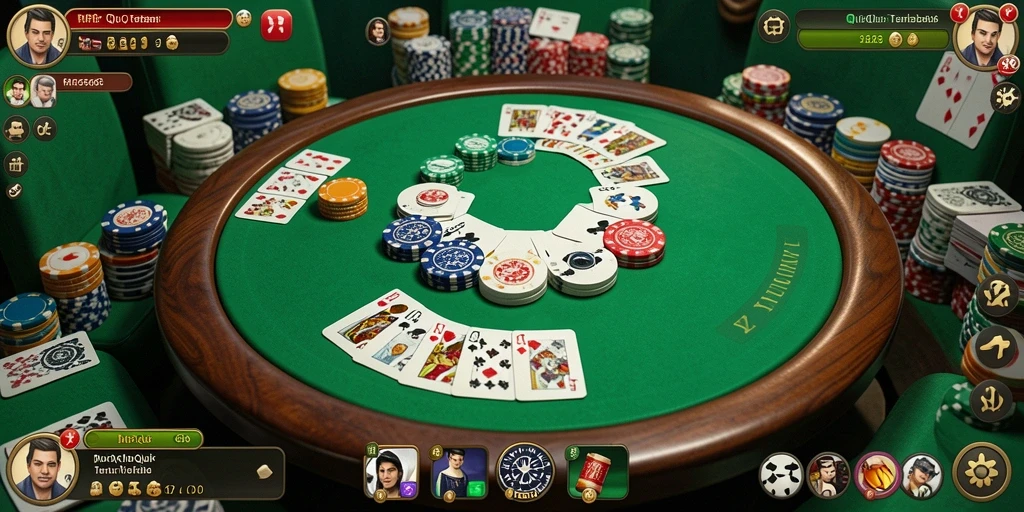 Tampilan gameplay seru dalam MPO666, permainan QiuQiu yang kompetitif.