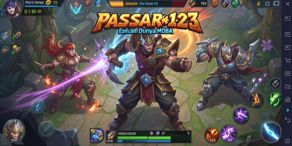 Tampilan asyik gameplay momen pertarungan di PASAR123.