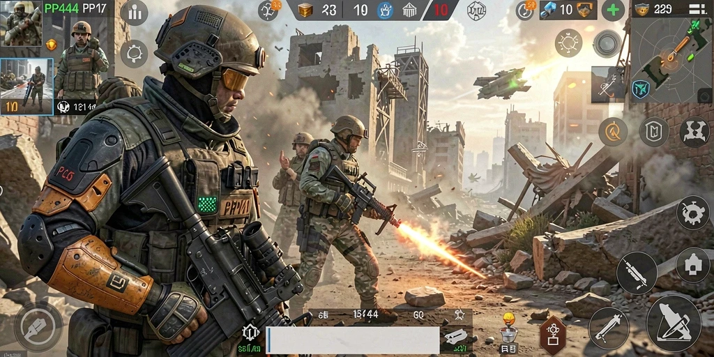 Tampilan gameplay PP444 yang penuh dengan aksi dan strategi mendebarkan.