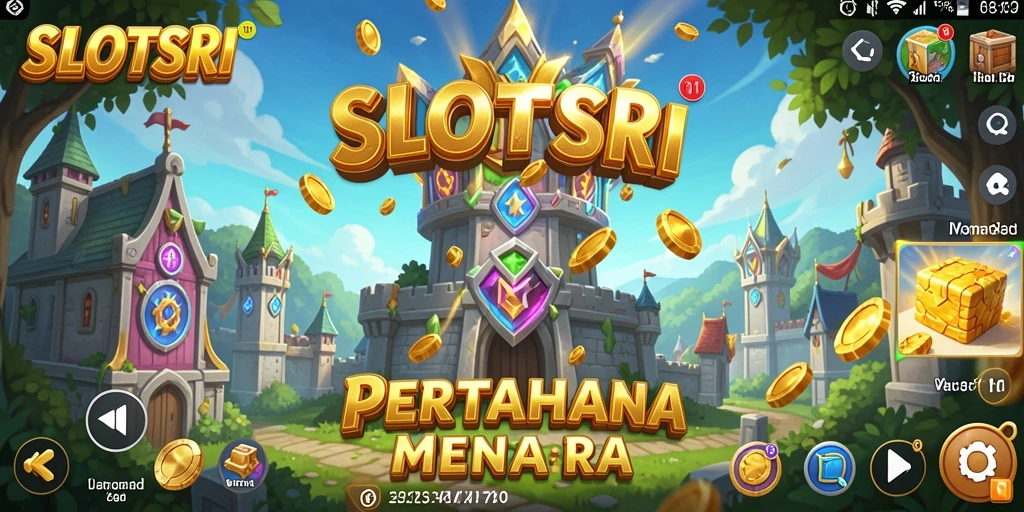 Screenshot SLOTSRI menampilkan aksi seru dalam permainan Tower Defense.