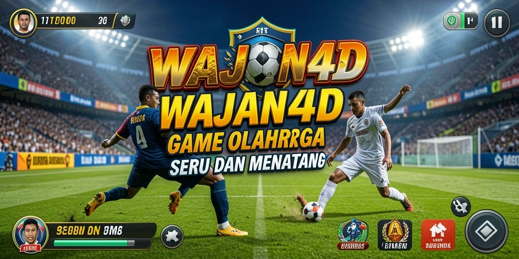 Screenshot gameplay WAJAN4D menunjukkan aksi olahraga yang menegangkan.